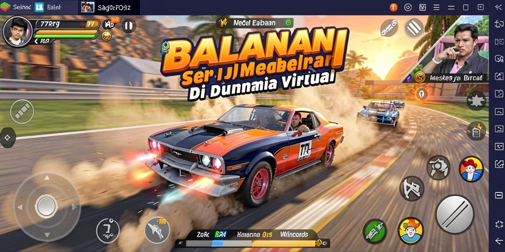 Gameplay Racing yang mendebarkan dan seru di 77RP.