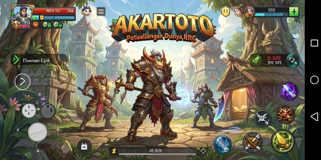 Tampilan menakjubkan dari gameplay RPG AKARTOTO.