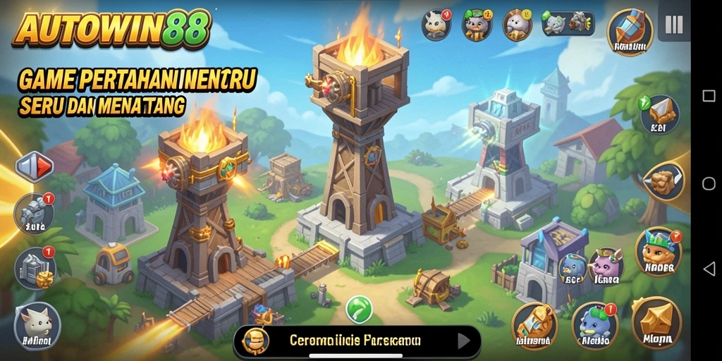Gameplay seru AUTOWIN88 dengan strategi menara yang menarik.