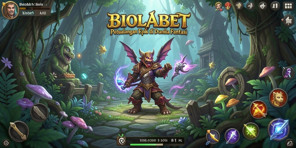 Tampilan gameplay RPG di dunia magis penuh petualangan.