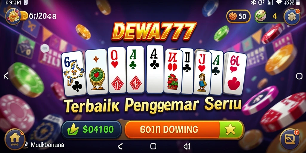 Screenshot gameplay DEWA777 menampilkan serunya permainan Domino.