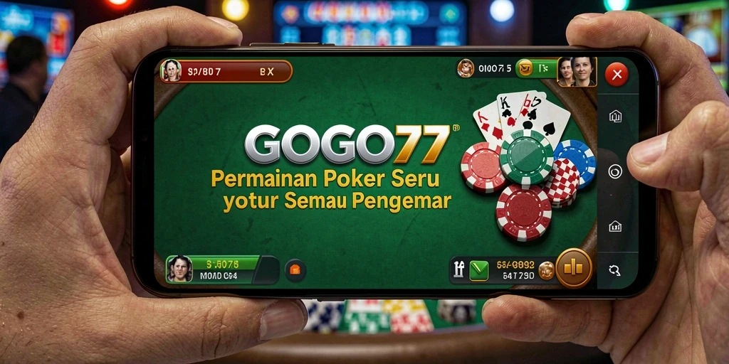 Tampilan gameplay seru GOGO77 dalam permainan Poker.