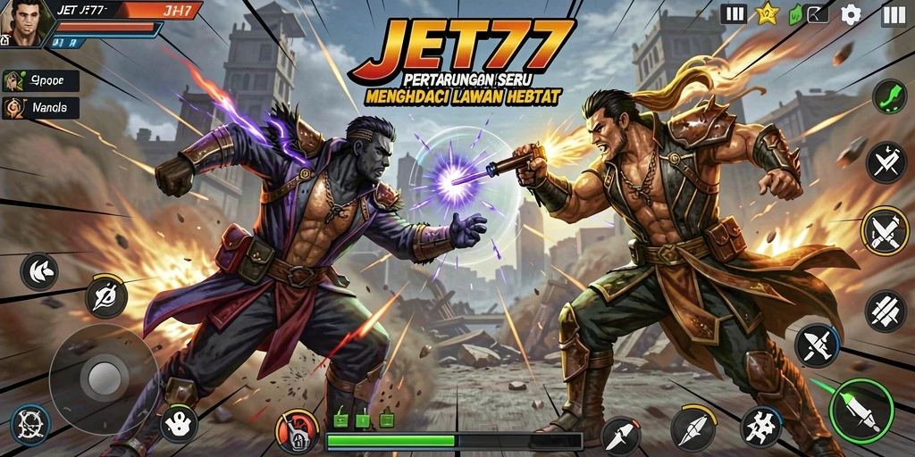 Gameplay seru dalam JET77 dengan pertarungan yang mendebarkan.