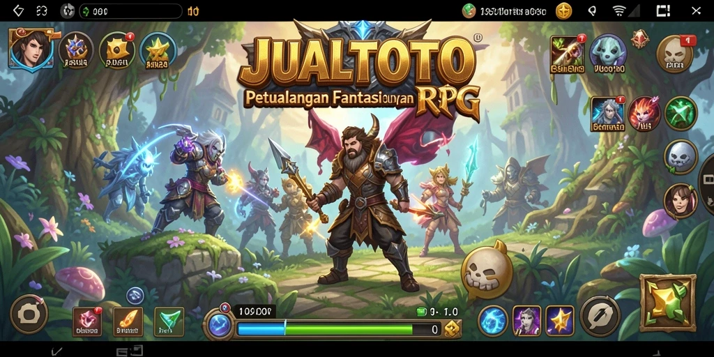 Tampilan gameplay RPG epik dari JUALTOTO yang menakjubkan.
