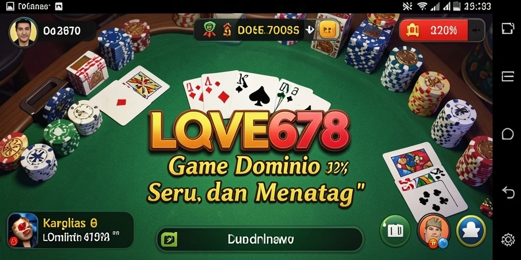 Tampilan gameplay Domino yang seru dan kompetitif di LOVE678.