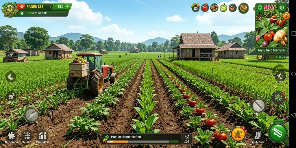 Tampilan gameplay seru dari PANEN138 menciptakan pengalaman bertani yang menantang.