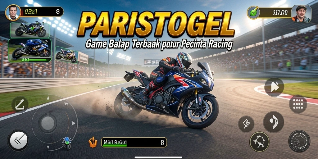 Screenshot gameplay PARISTOGEL menampilkan aksi balap yang intens.