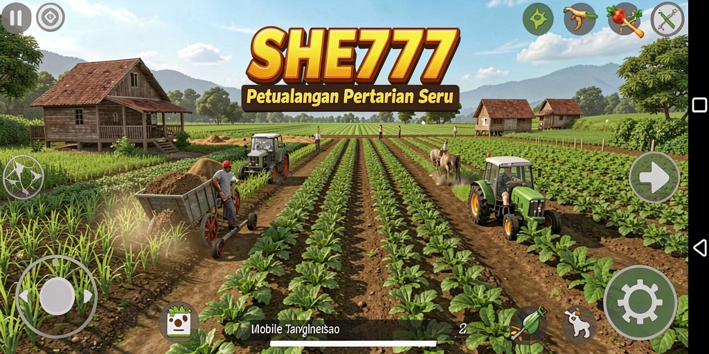 Tampilan menarik dari gameplay <strong>SHE777</strong> dalam mengelola pertanian.