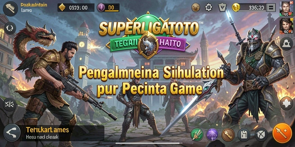 Tampilan gameplay unik SUPERLIGATOTO dengan fitur simulation menarik.