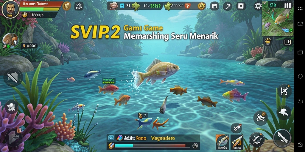 Tampilan gameplay memancing yang menakjubkan dan menarik di SVIP2.