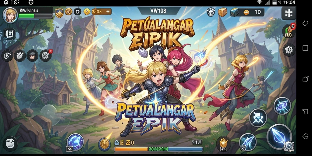 Tampilan gameplay VW108 dengan karakter anime yang menawan.