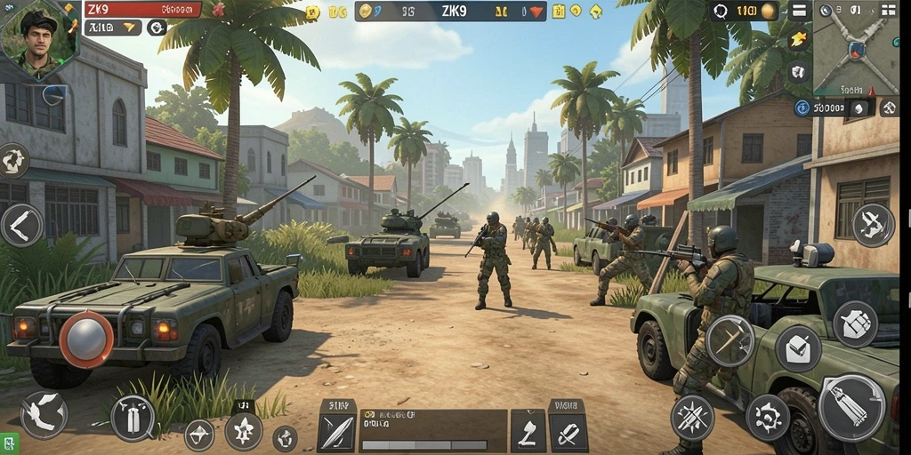 Tampilan menarik dari gameplay ZK9 yang menantang strategi.